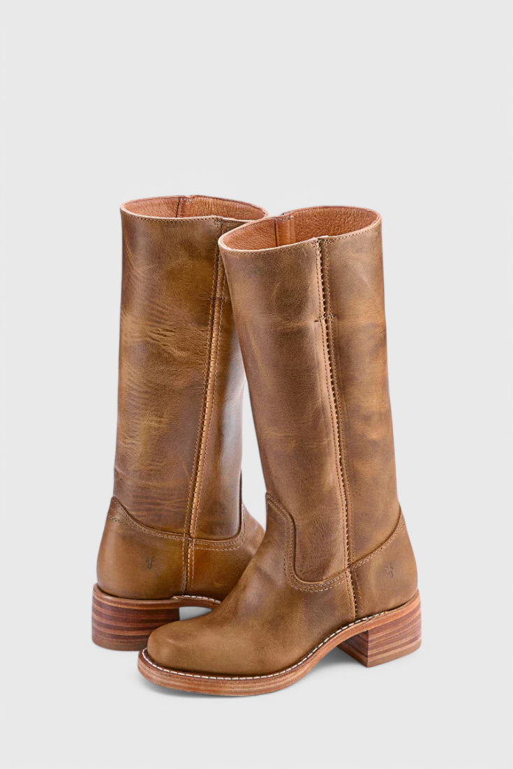 Cleo Tall Boots | PU Leather, Cushioned Insole 9