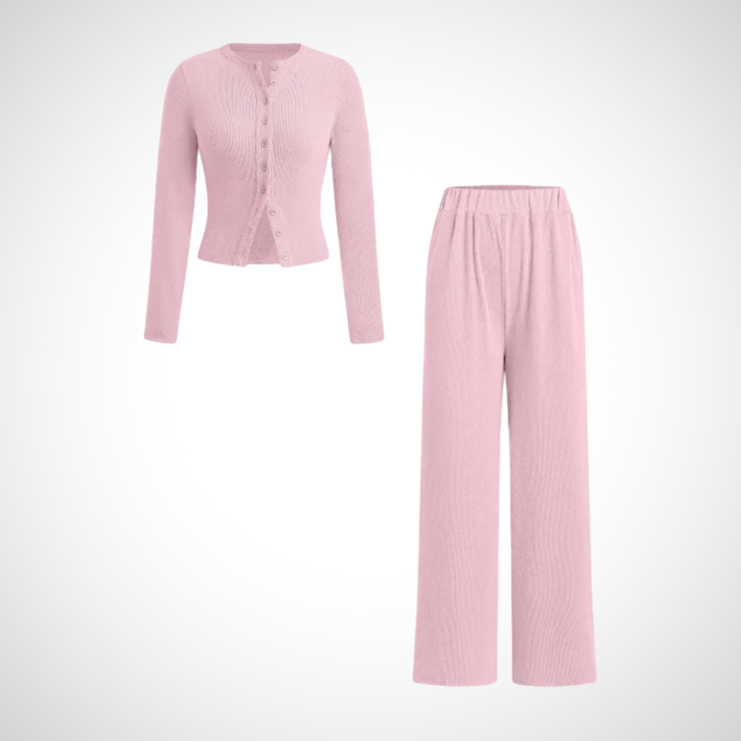 Cora Button Front Set | Long Sleeve Top and Pants 6