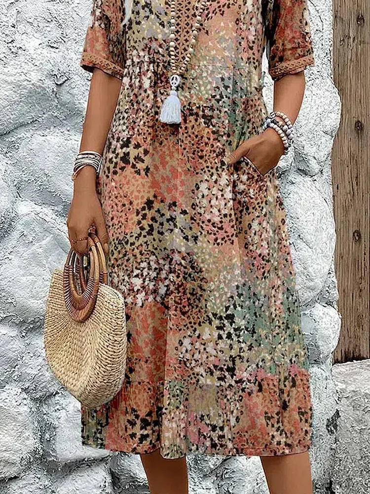 Haven Floral Midi Dress | Tummy Coverage, Breathable Comfort 6