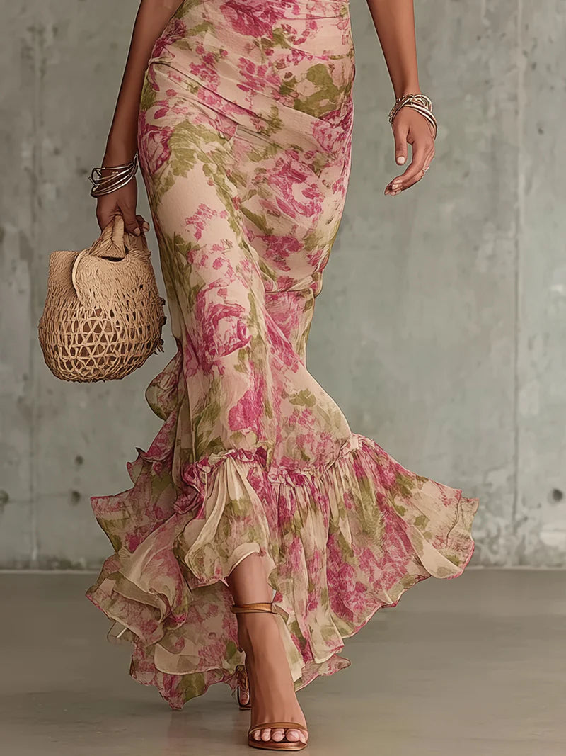 Pavlova Floral Maxi Dress | Lightweight, Elegant Puff Sleeves for Summer and Wedding Guests 2