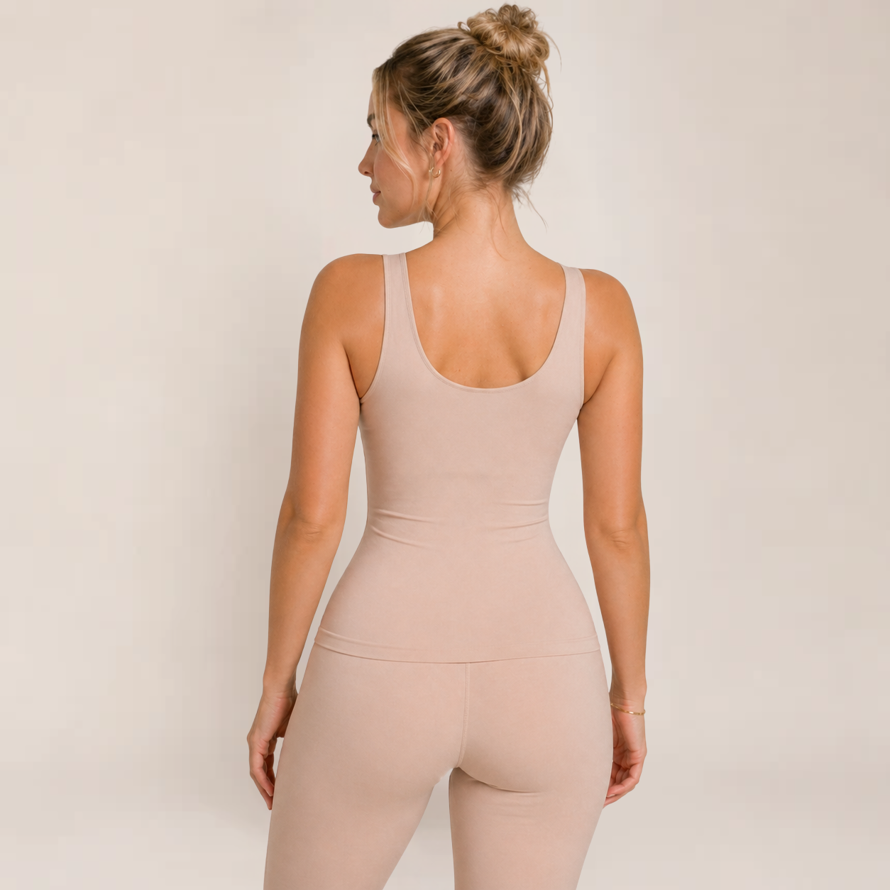 Sleek Sculpt Tank Top | Medium Compression, Breathable, Black