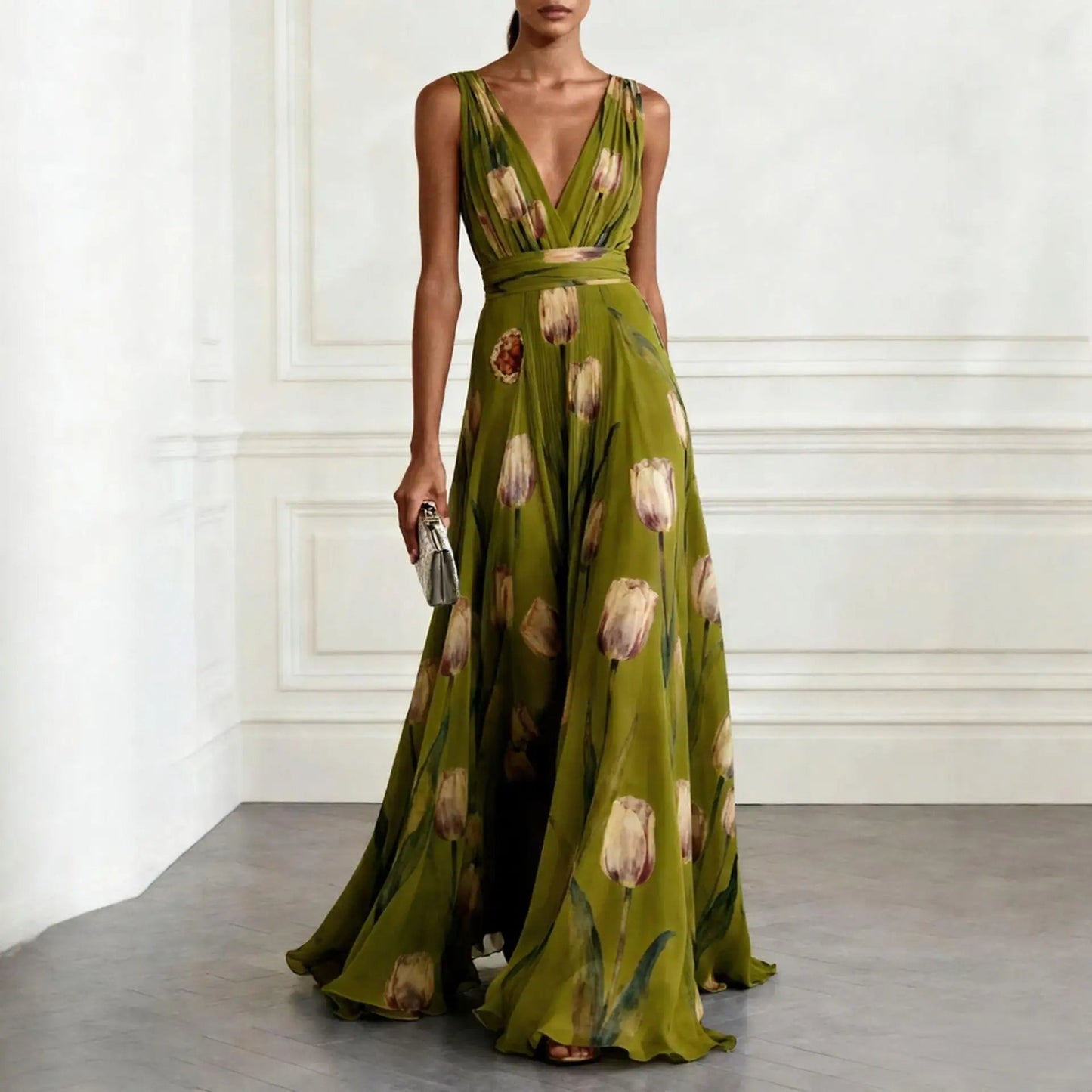Vera Tulip Dress | Elegant Chiffon Wedding Guest Attire 5