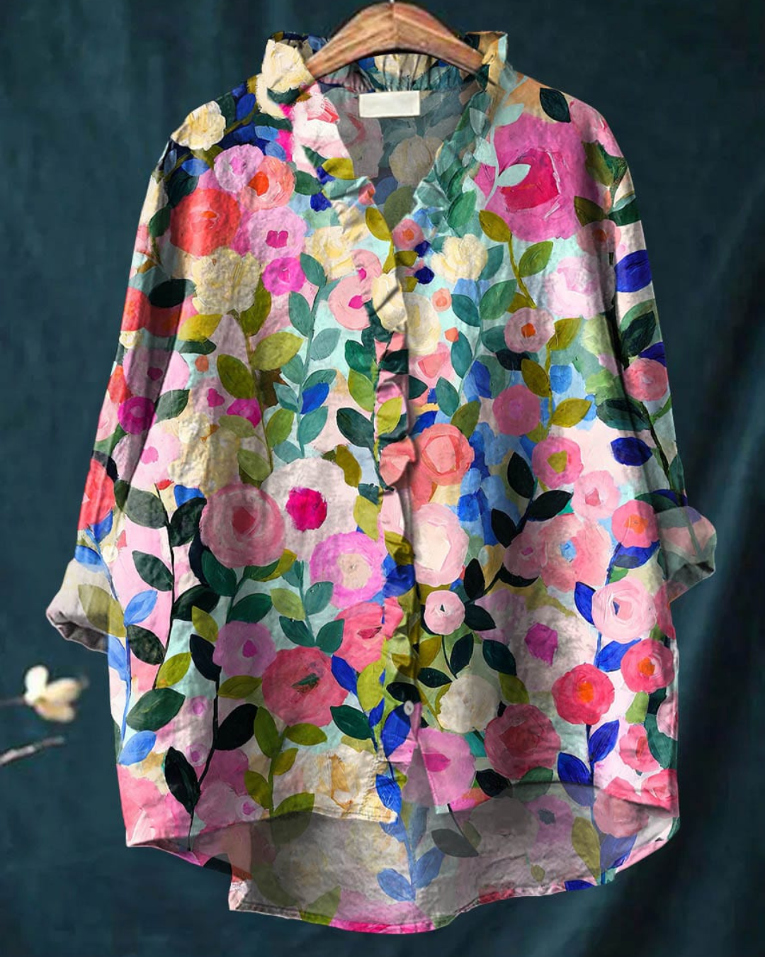 Ava Classic Blouse | Floral Design, Relaxed Fit