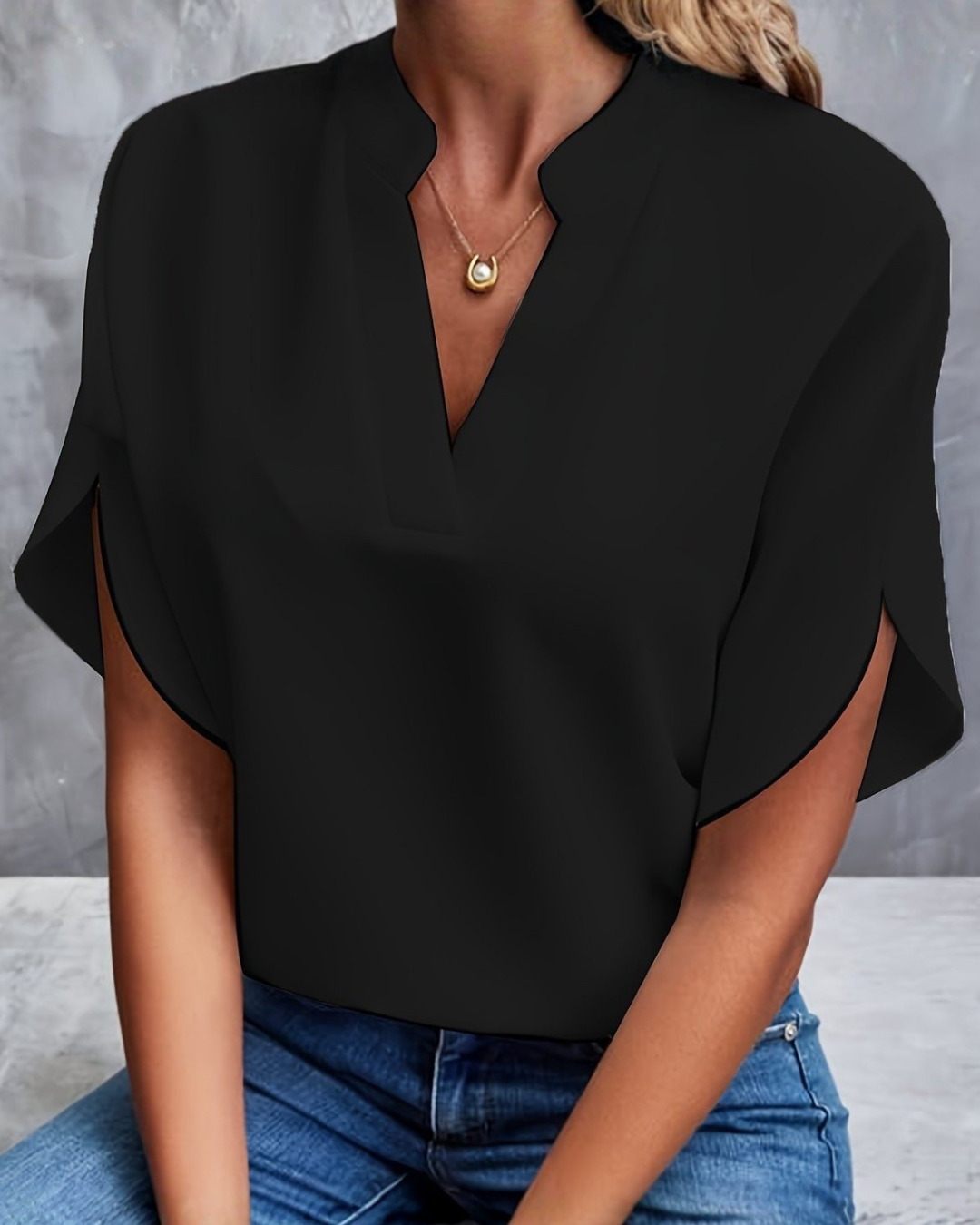 Diana V-Neck Blouse | Lightweight, Versatile Design for Women
