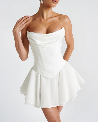Calia Corset Top | Luxe Satin, Strapless Design