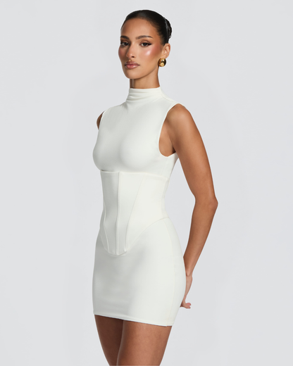 Soleil Mini Dress | Soft Modal Jersey, Elegant Body-Hugging Fit