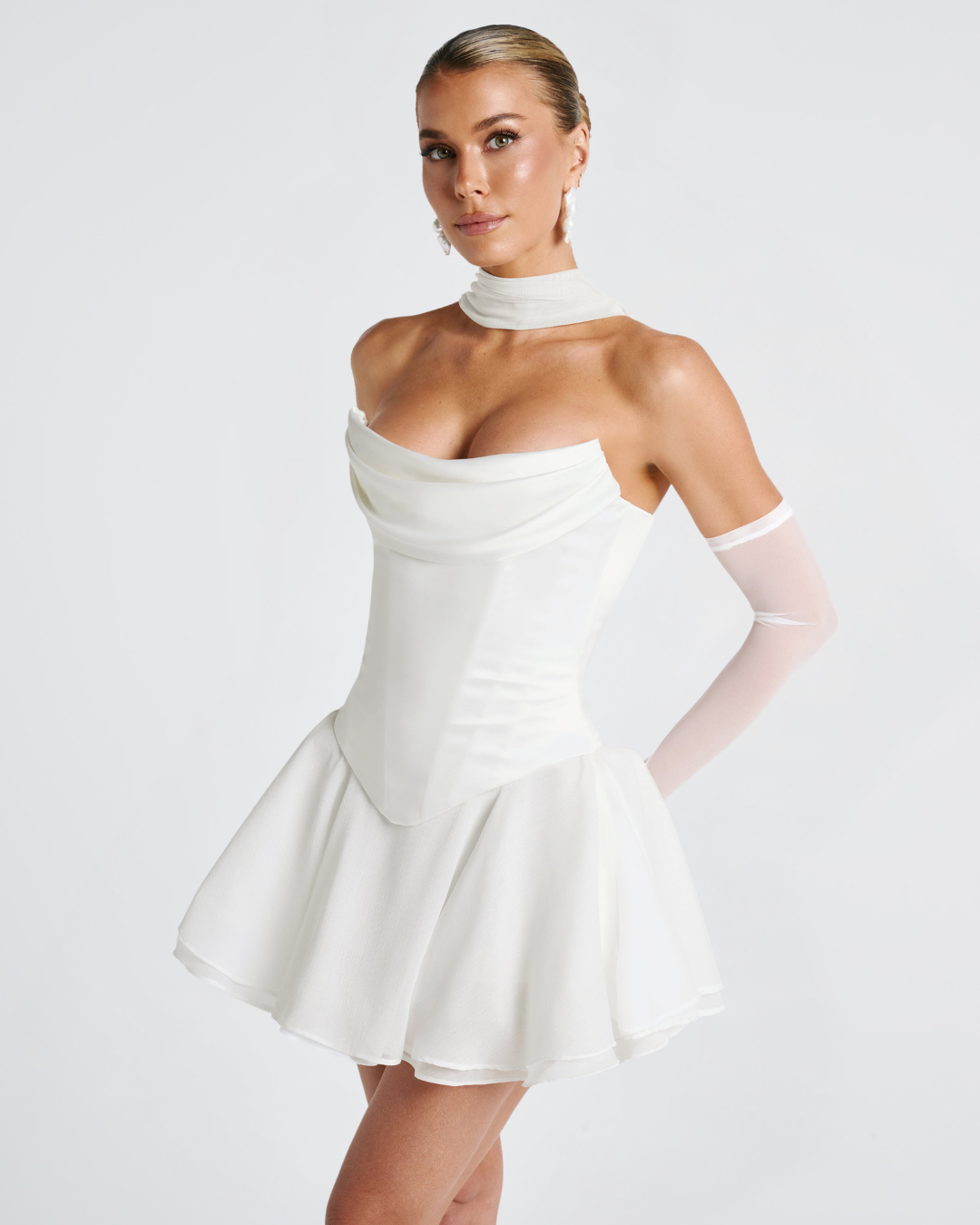 Calia Corset Top | Luxe Satin, Strapless Design