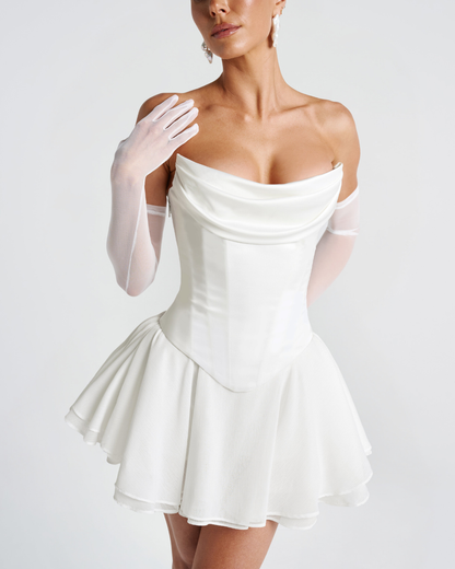 Calia Corset Top | Luxe Satin, Strapless Design