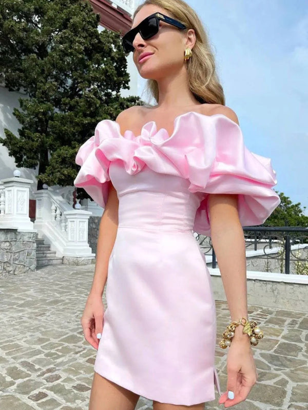 Aitana Evening Gown | Off-Shoulder Ruffle Detail, Flattering Fit 1