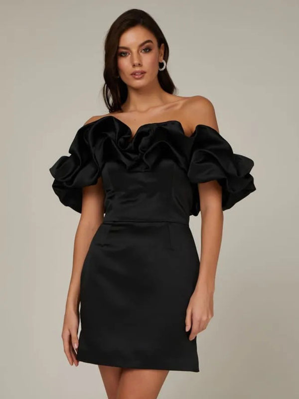 Aitana Evening Gown | Off-Shoulder Ruffle Detail, Flattering Fit 3