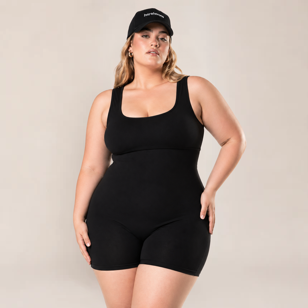 Sleek Shapewear Jumpsuit | Elegant Black, All-Day Comfort for Women