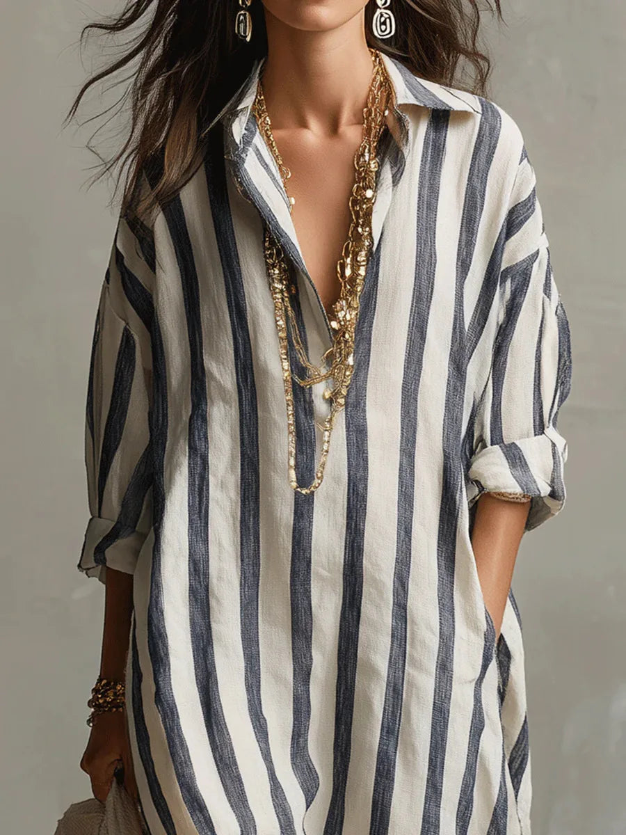 Alyra Linen Shirt Dress | Lightweight, Relaxed Fit 2