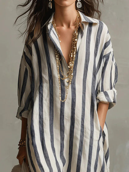 Alyra Linen Shirt Dress | Lightweight, Relaxed Fit 2