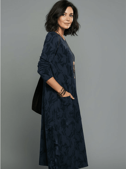 Alyssa Midi Dress | Relaxed Fit, Textured with Pockets, Available in Plus Sizes 3