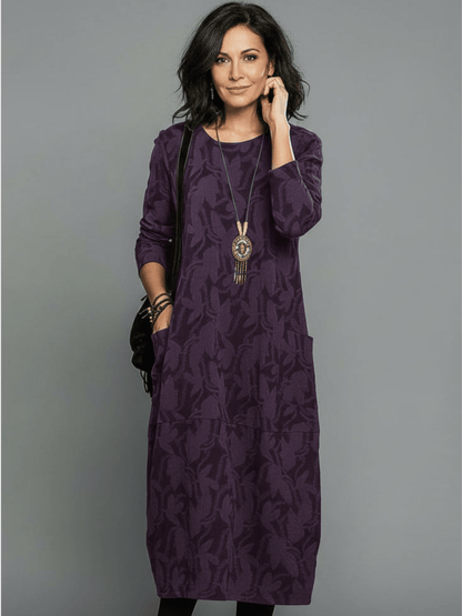 Alyssa Midi Dress | Relaxed Fit, Textured with Pockets, Available in Plus Sizes 5
