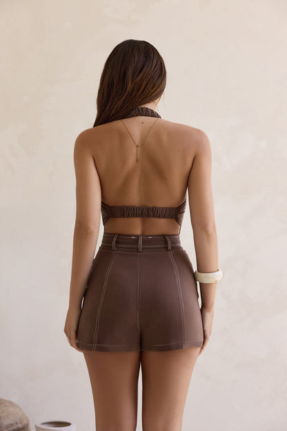 Arianna Womens Romper | 100% Cotton, Halter Neck Design 1