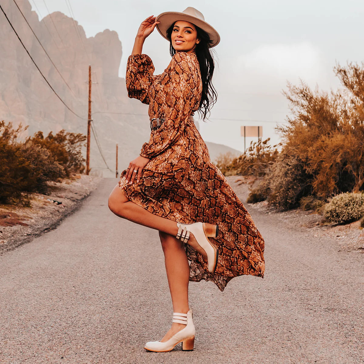 Aubrey Ankle Shoes | Durable Faux Leather, Block Heel 6