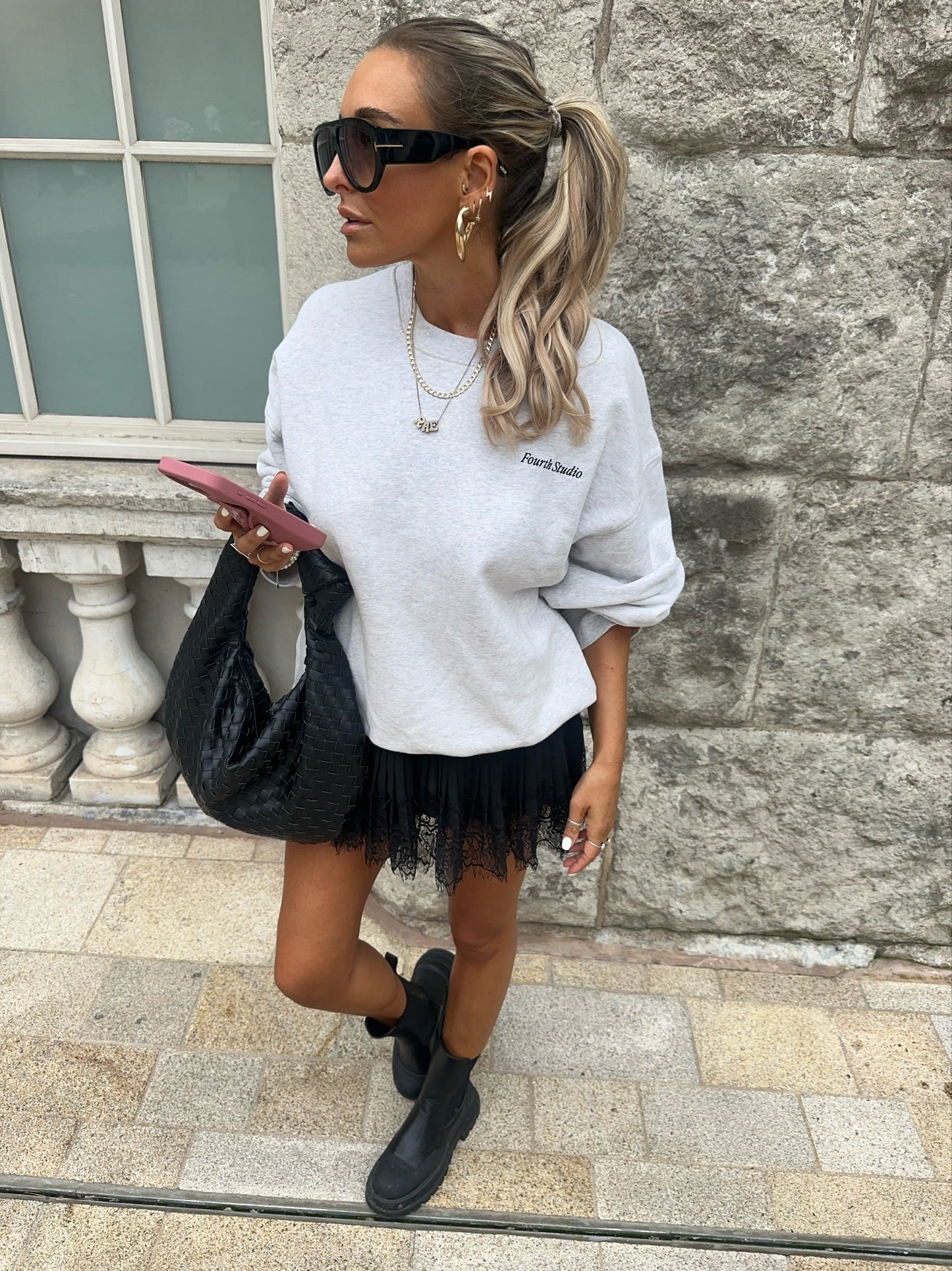 Aura Black Mini Skirt | Lace Detailing, Flattering Silhouette 7