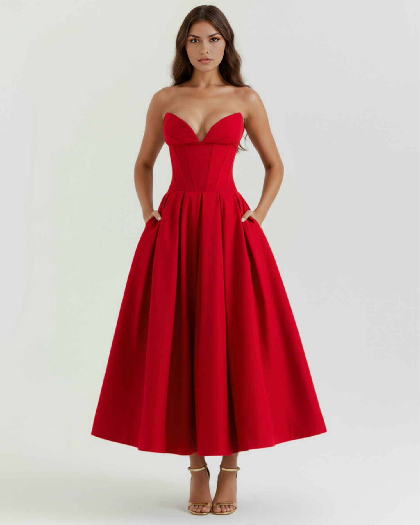 Ava Cocktail Dress | Sculpted Bodice, Voluminous Skirt, Soft Fabric 2