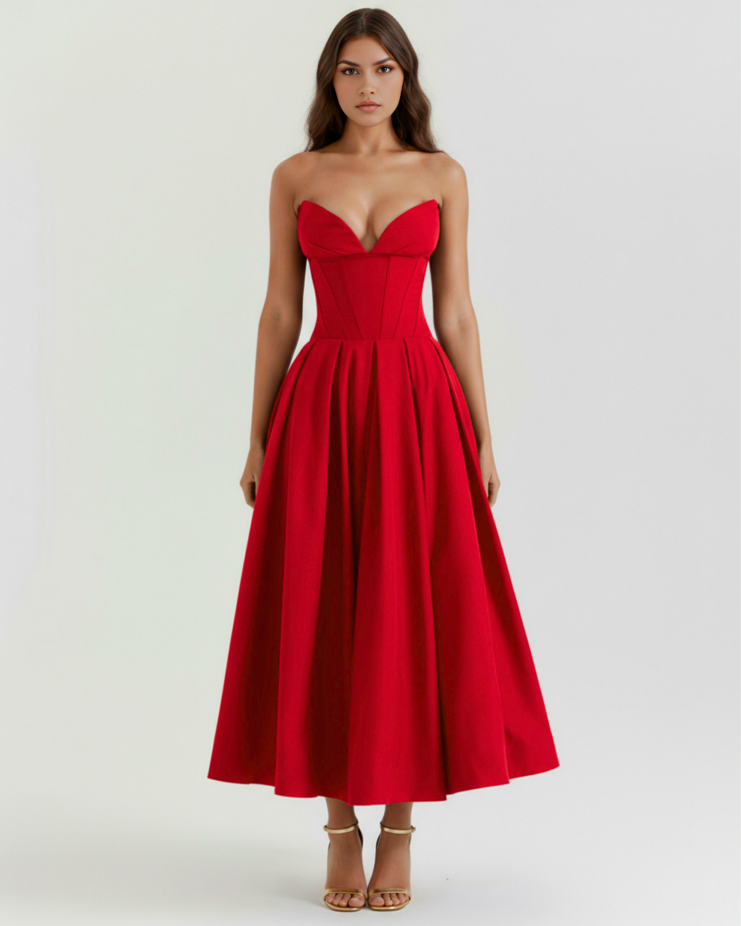 Ava Cocktail Dress | Sculpted Bodice, Voluminous Skirt, Soft Fabric 3