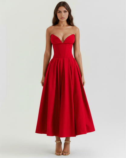 Ava Cocktail Dress | Sculpted Bodice, Voluminous Skirt, Soft Fabric 3