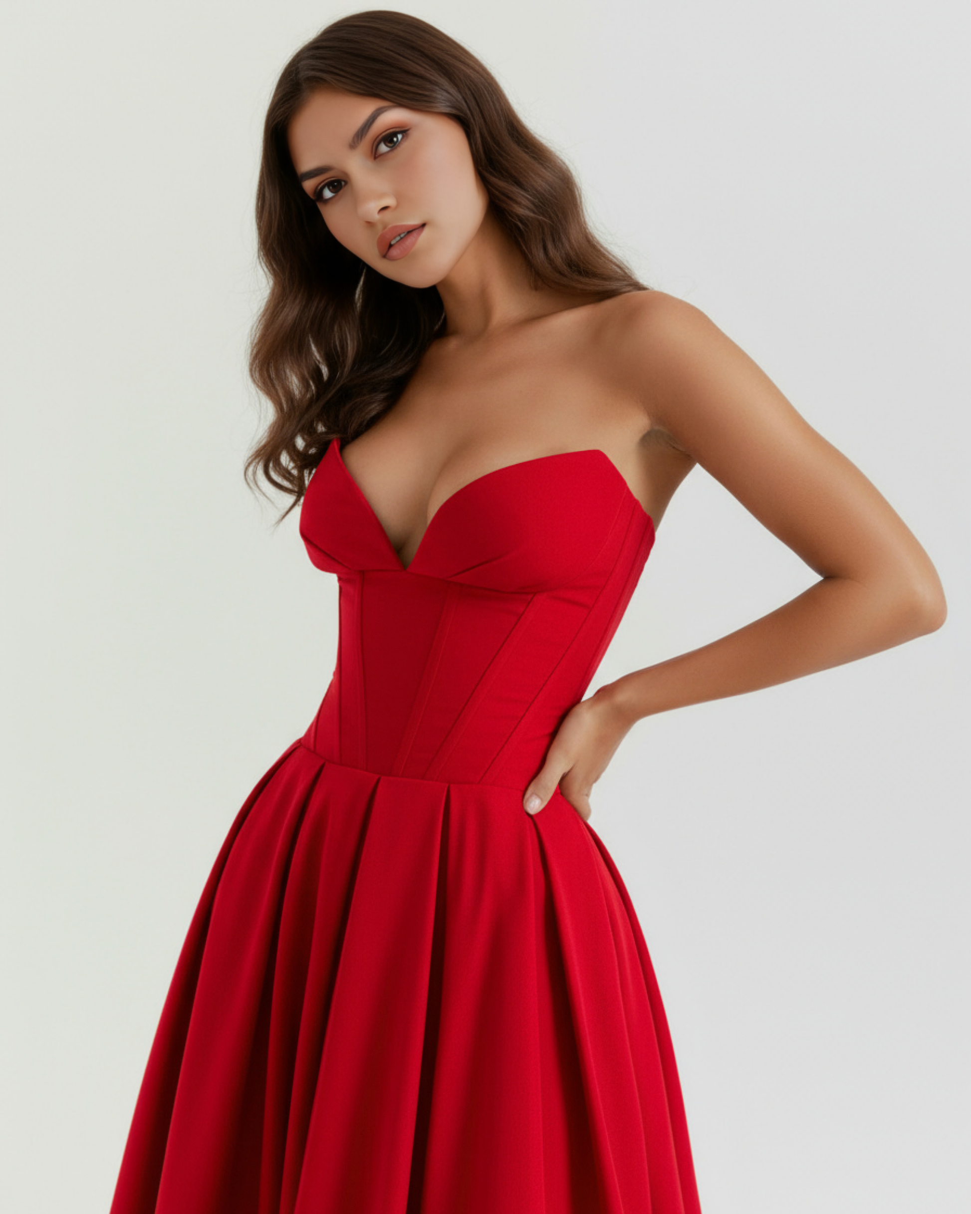 Ava Cocktail Dress | Sculpted Bodice, Voluminous Skirt, Soft Fabric 5