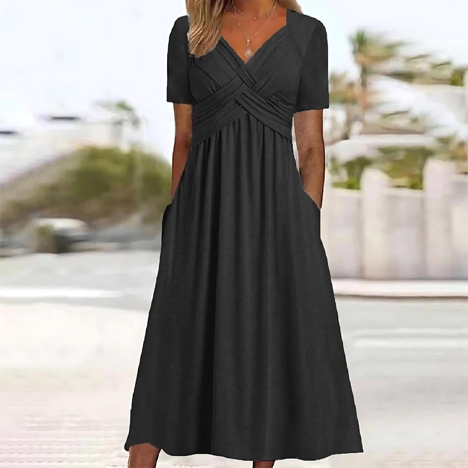 Ava Midi Dress | V-Neck, A-Line Silhouette 1