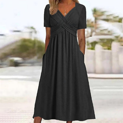 Ava Midi Dress | V-Neck, A-Line Silhouette 1