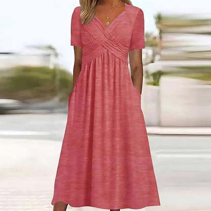 Ava Midi Dress | V-Neck, A-Line Silhouette 3