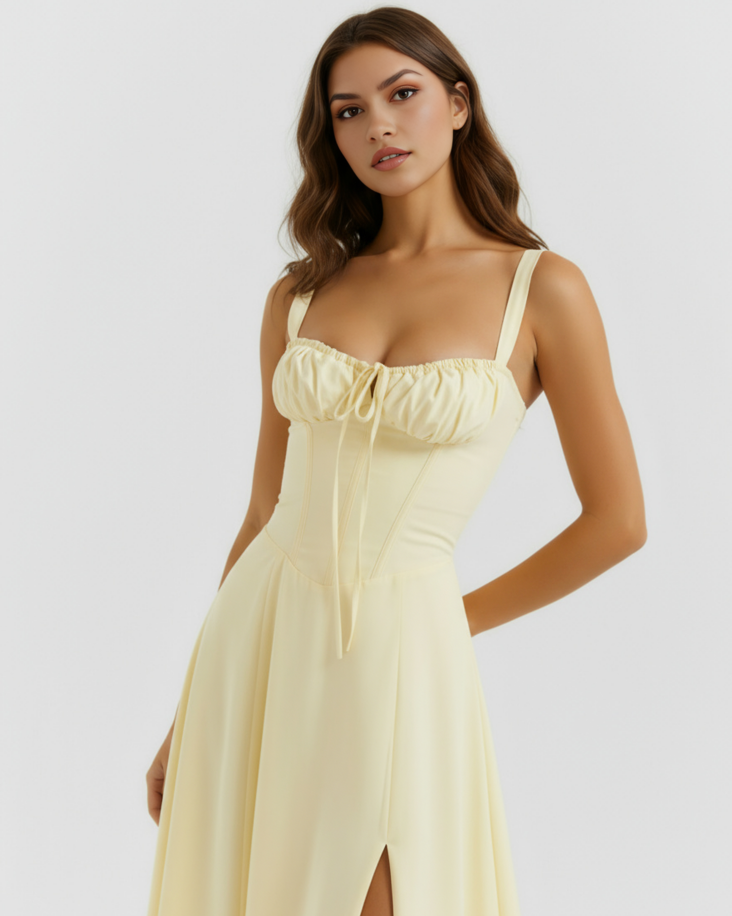 Ava Summer Dress | Stretch Cotton, Corseted Bodice, Lace-Up Back 2