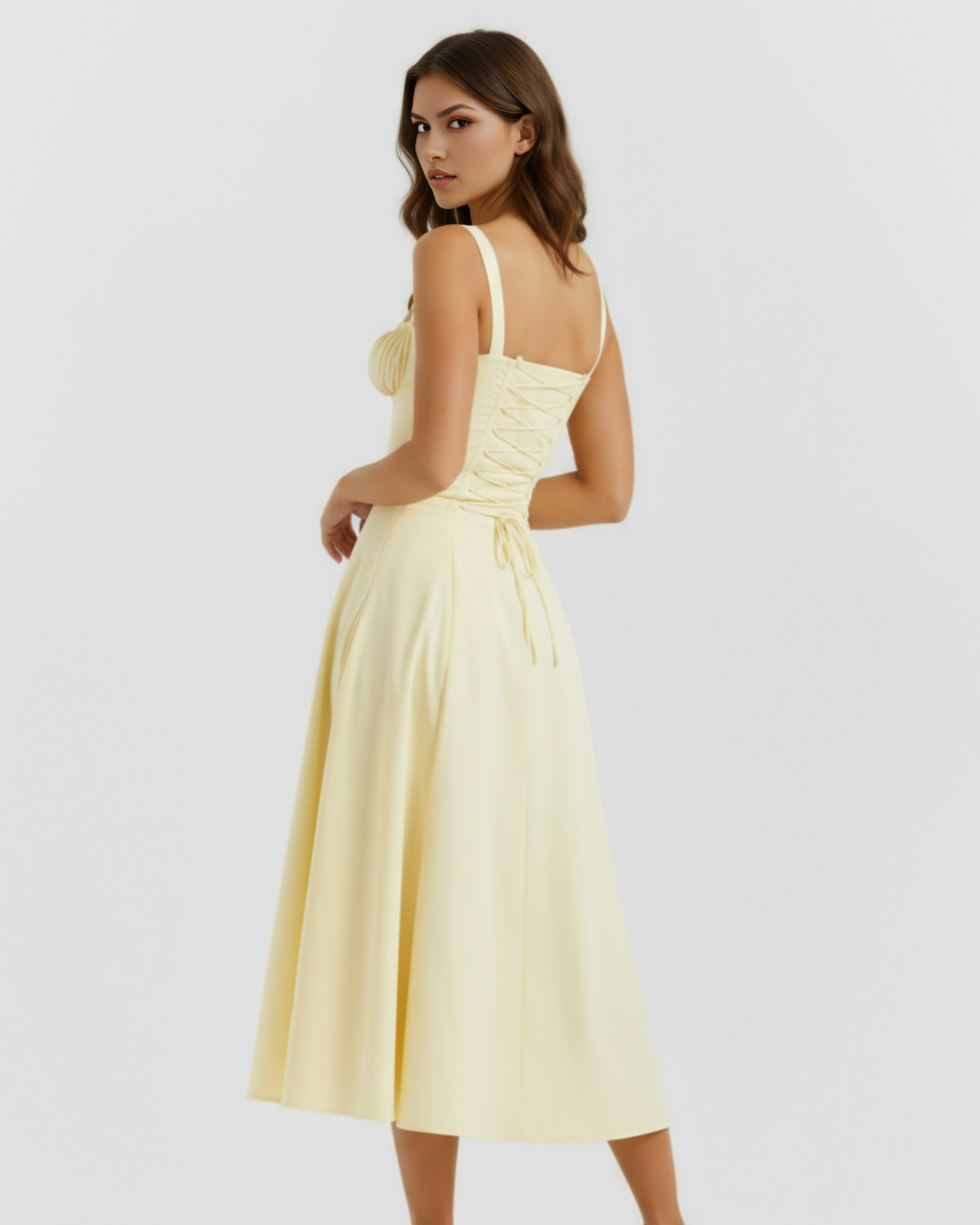 Ava Summer Dress | Stretch Cotton, Corseted Bodice, Lace-Up Back 7