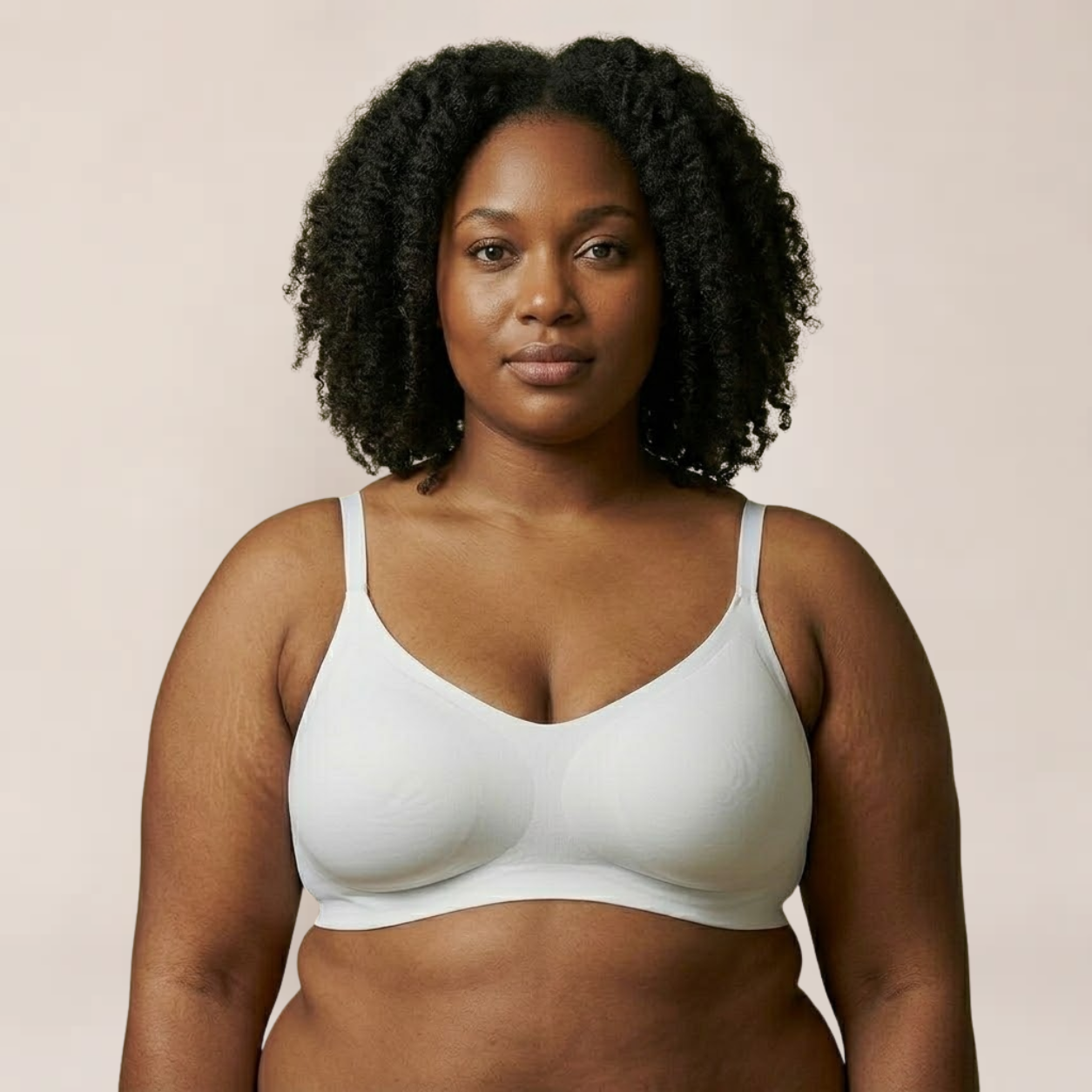 Bella Seamless Bra | Elegant V-Neck, Laser-Cut Design