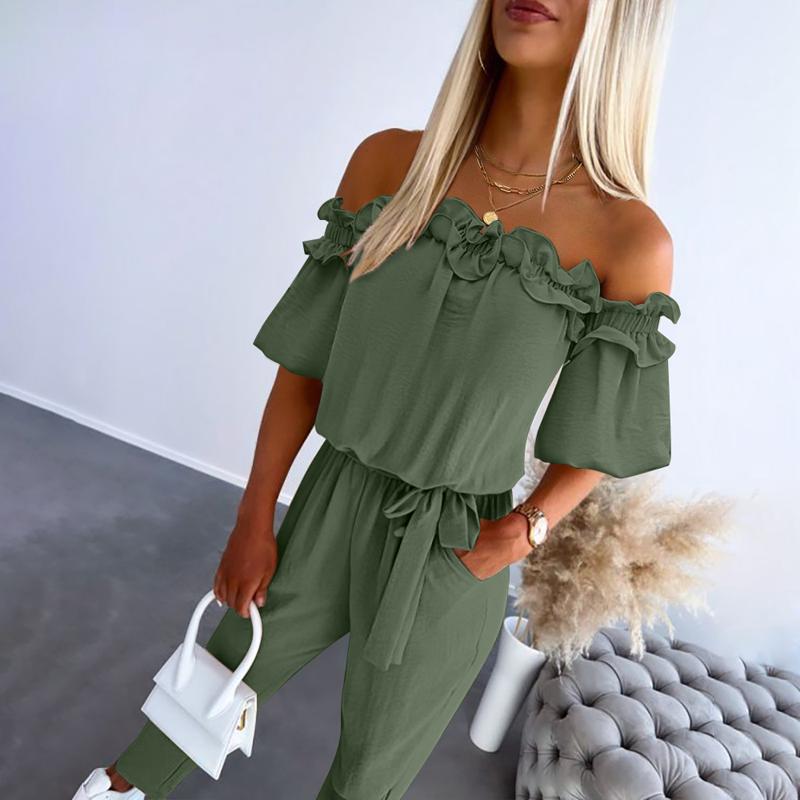 Cami Jumpsuit | Off-Shoulder, Flirty Frill Design 2