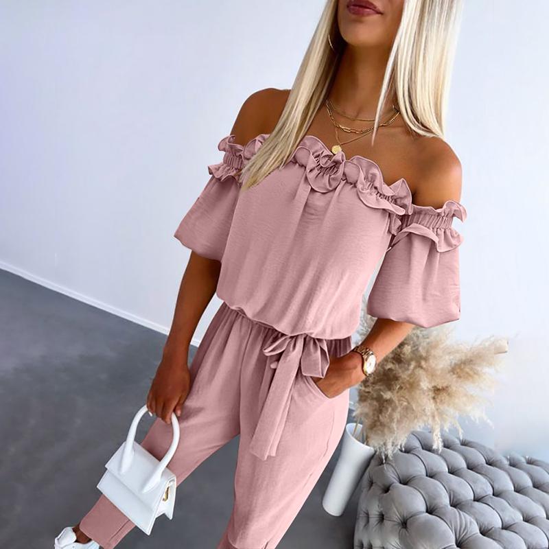 Cami Jumpsuit | Off-Shoulder, Flirty Frill Design 3