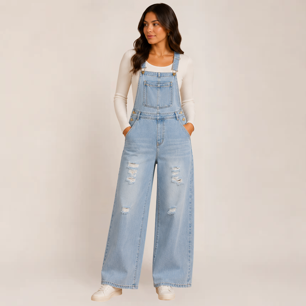 Carmelita Denim Jumpsuit | Vintage Wash, Relaxed Fit for Women