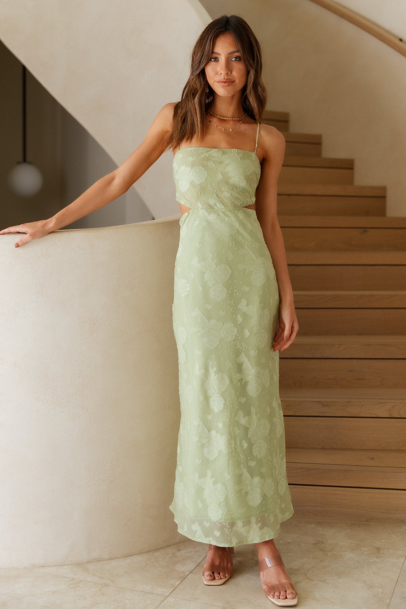 Cascadia Maxi Dress | Floral Detailing, Open Back Design 0