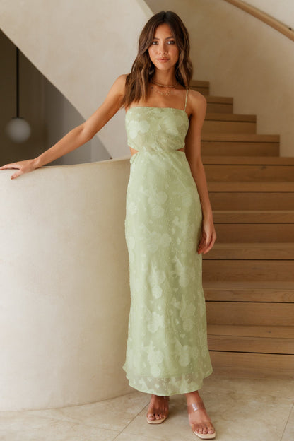 Cascadia Maxi Dress | Floral Detailing, Open Back Design 0