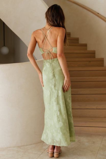 Cascadia Maxi Dress | Floral Detailing, Open Back Design 1