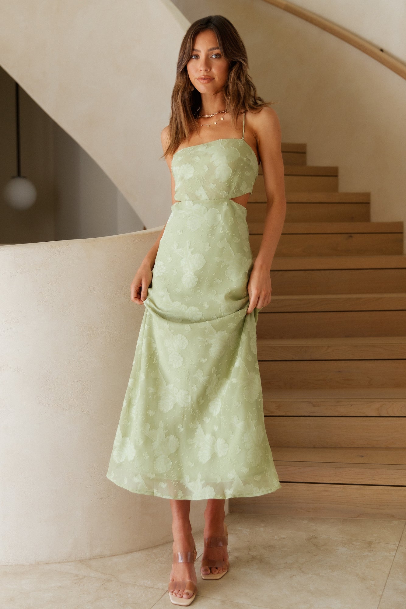 Cascadia Maxi Dress | Floral Detailing, Open Back Design 2