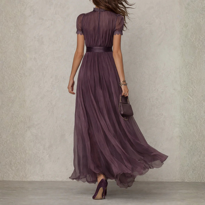 Celeste Maxi Dress | Elegant Lace Trim, Flowing Chiffon 1
