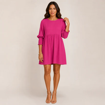 Cess Women's Dress | Casual Loose Fit Mini Summer Dress