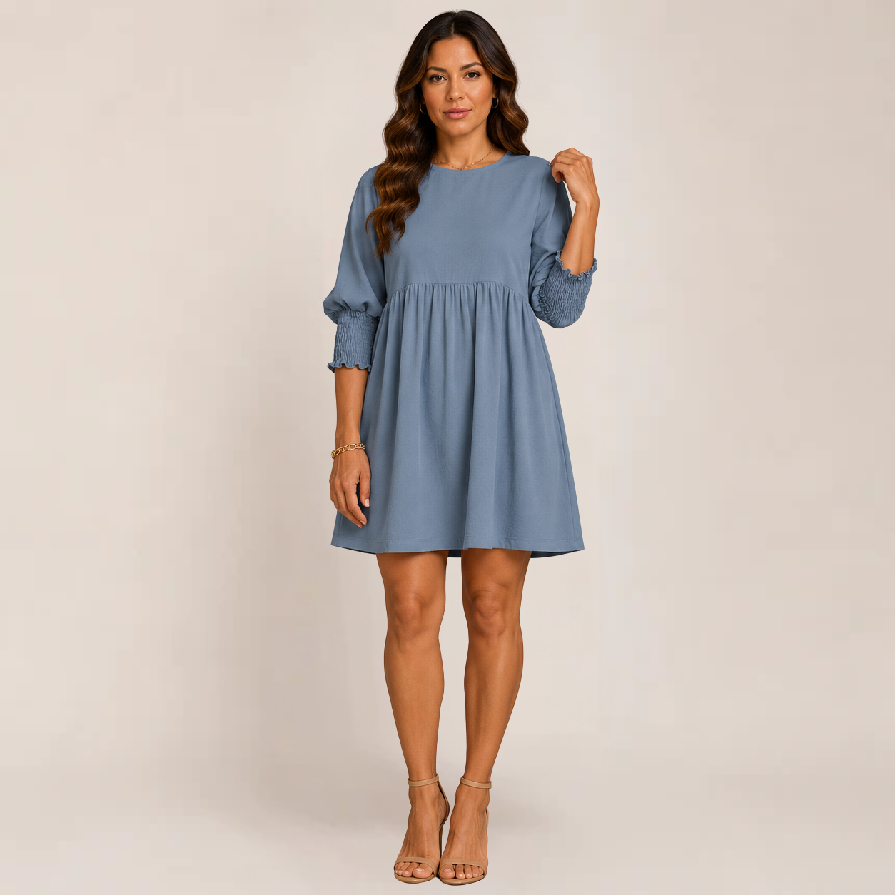 Cess Women's Dress | Casual Loose Fit Mini Summer Dress
