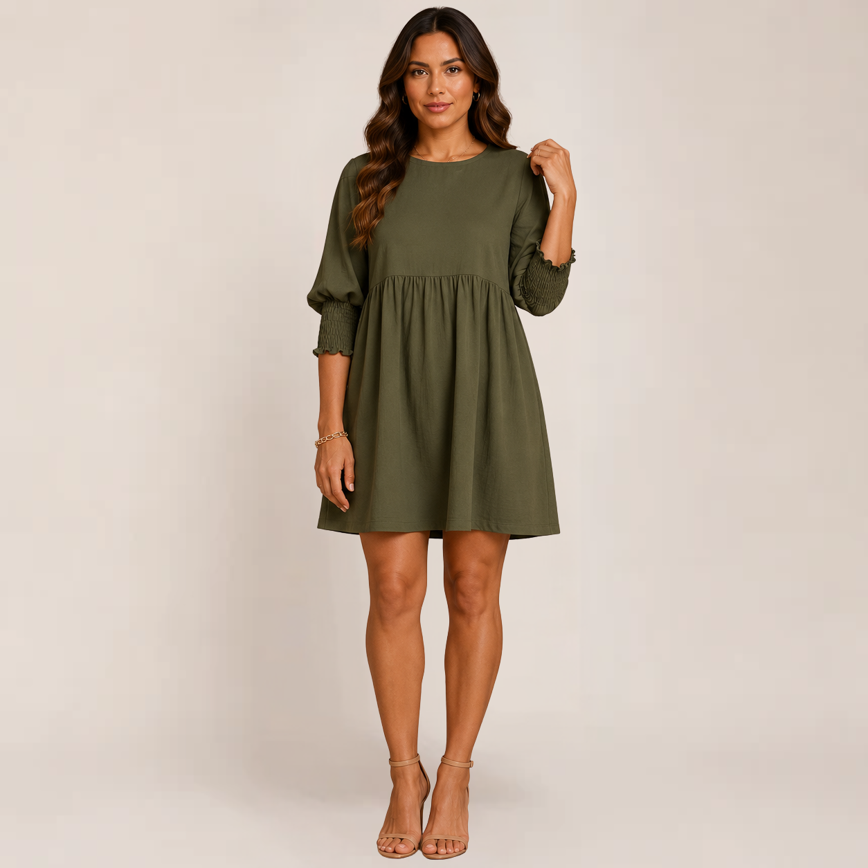 Cess Women's Dress | Casual Loose Fit Mini Summer Dress