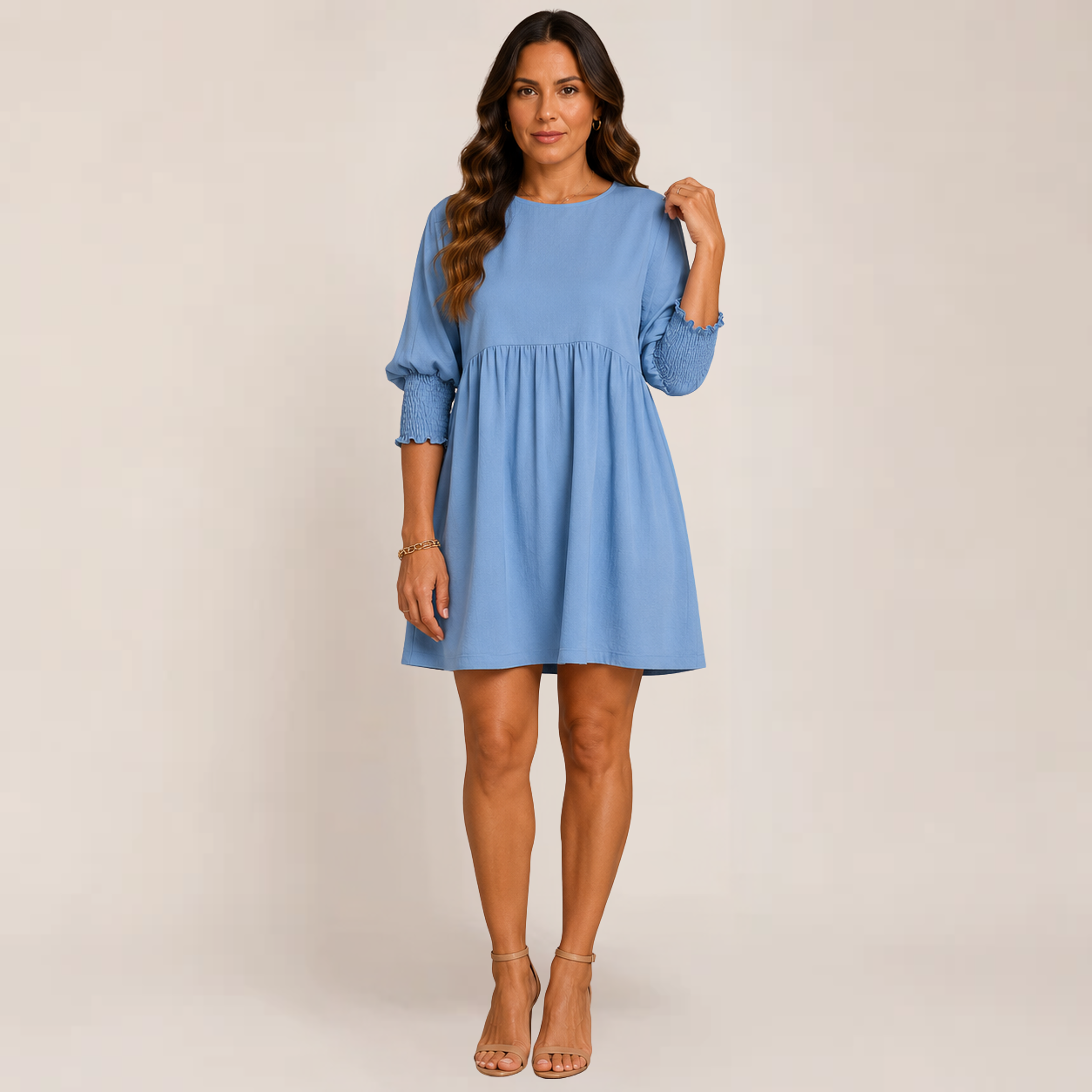Cess Women's Dress | Casual Loose Fit Mini Summer Dress