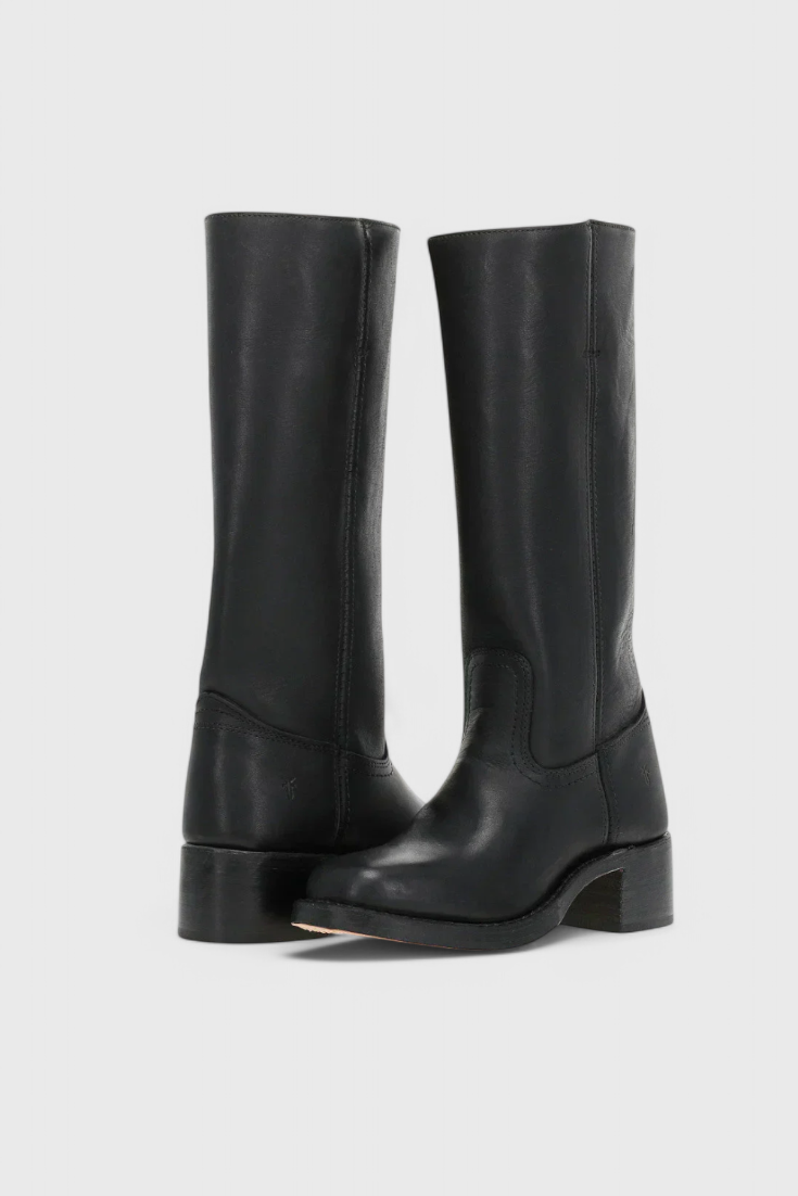 Cleo Tall Boots | PU Leather, Cushioned Insole 0