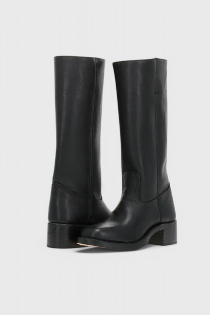 Cleo Tall Boots | PU Leather, Cushioned Insole 0