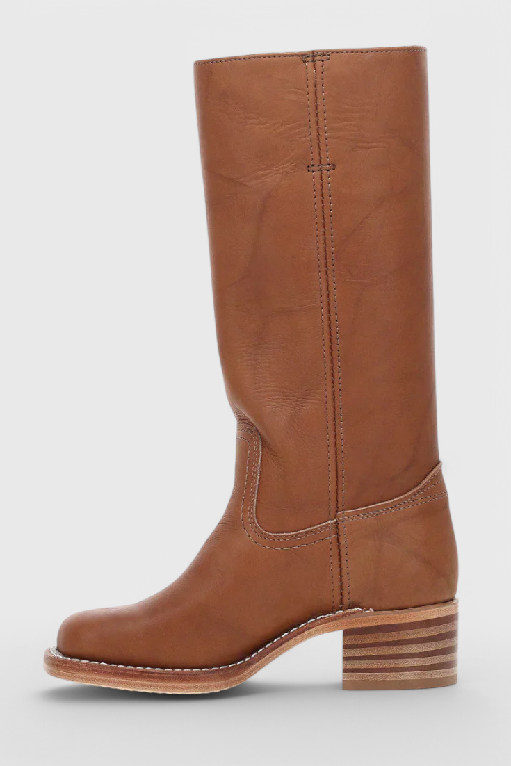 Cleo Tall Boots | PU Leather, Cushioned Insole 5