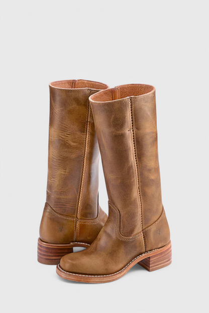 Cleo Tall Boots | PU Leather, Cushioned Insole 9