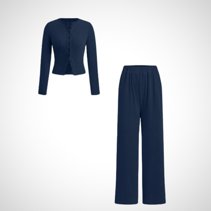 Cora Button Front Set | Long Sleeve Top and Pants 5