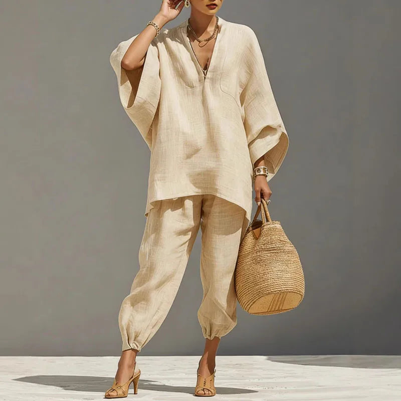 Cora Linen Matching Set | Lightweight, Breathable Fabric 0